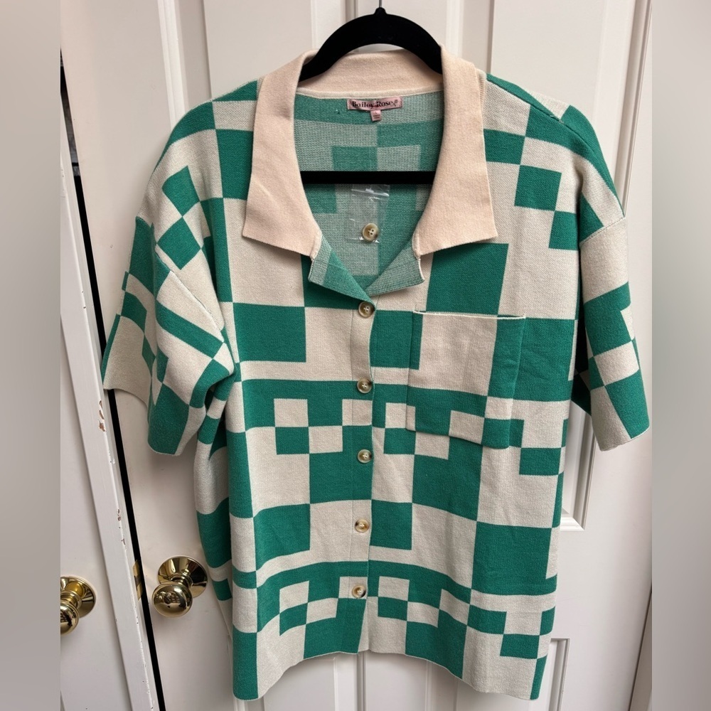 Bailey Rose Knit Button Down